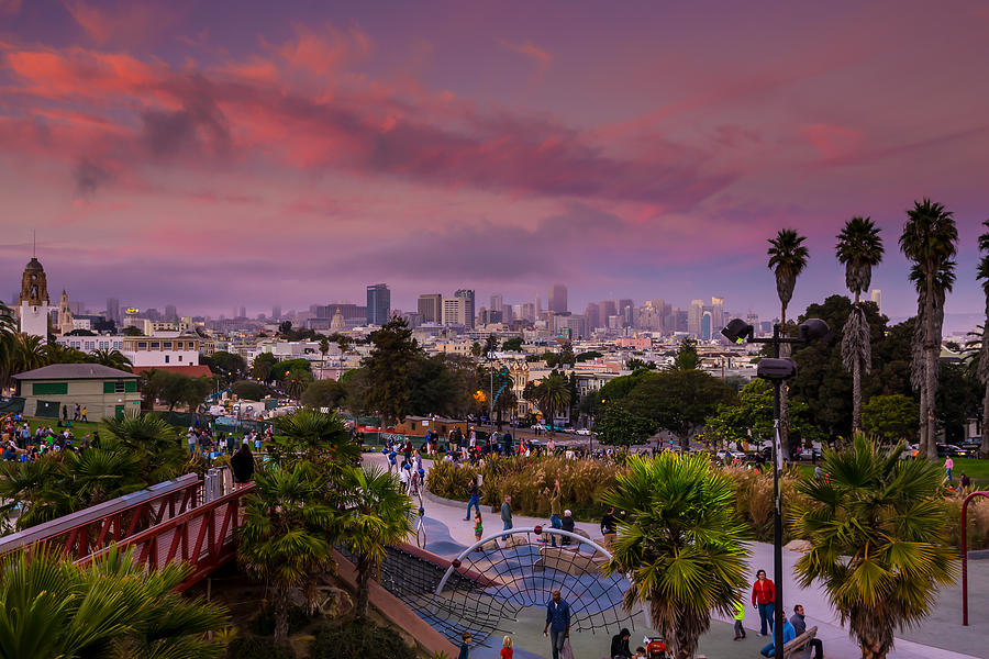 Pink San Francisco Photograph by Srikanth Srinivasan