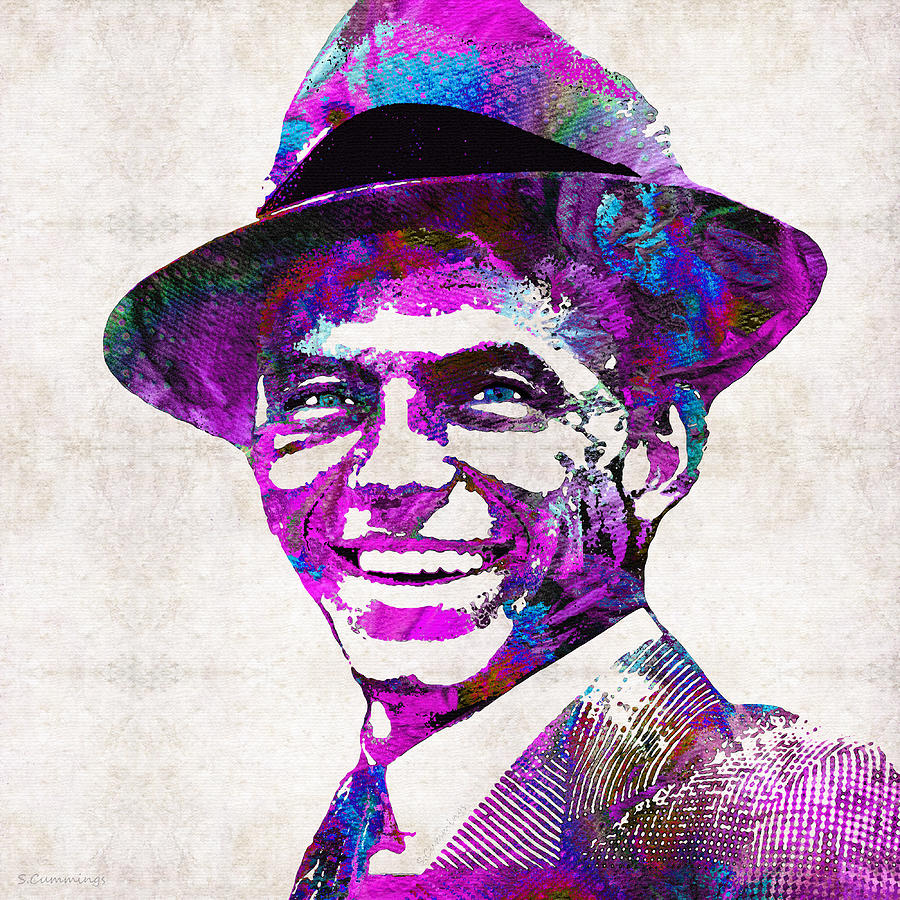 Pink Sinatra - Frank Sinatra Tribute Painting by Sharon Cummings