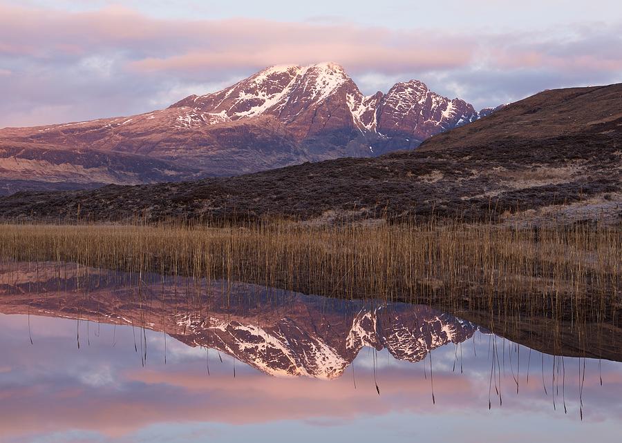 Pink skies at Loch Cill Chriosd Photograph by Stephen Taylor