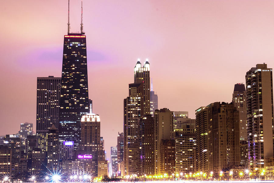 Pink Skies of Chicago Photograph by Bokeh Gods Fine Art America