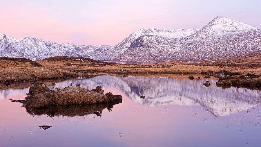 Pink Skies over the Black Mount Range Photograph by Stephen Taylor
