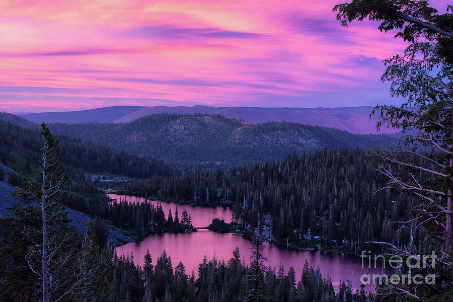 Pink Skies Twin Lakes Photograph by Anthony Michael Bonafede