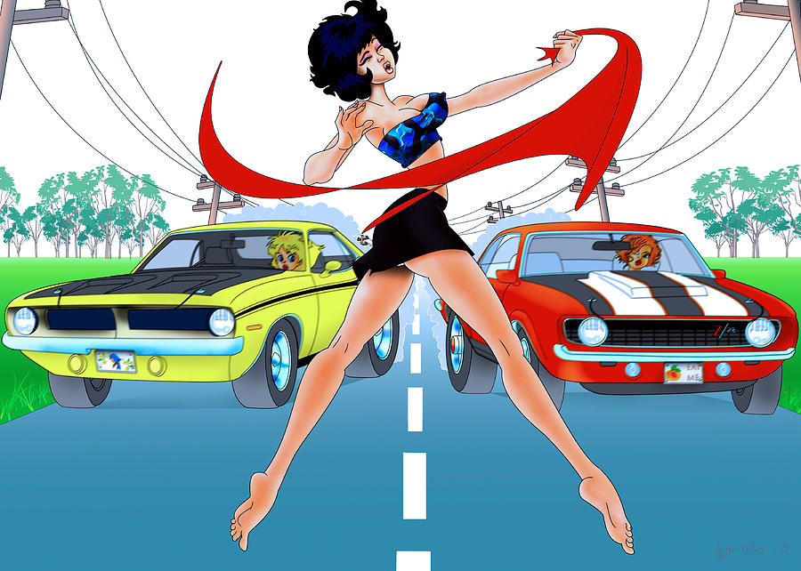 Cars Painting - Pink Slips by Lynn Rider Cars Painting - Pink Slips by Lynn Rider