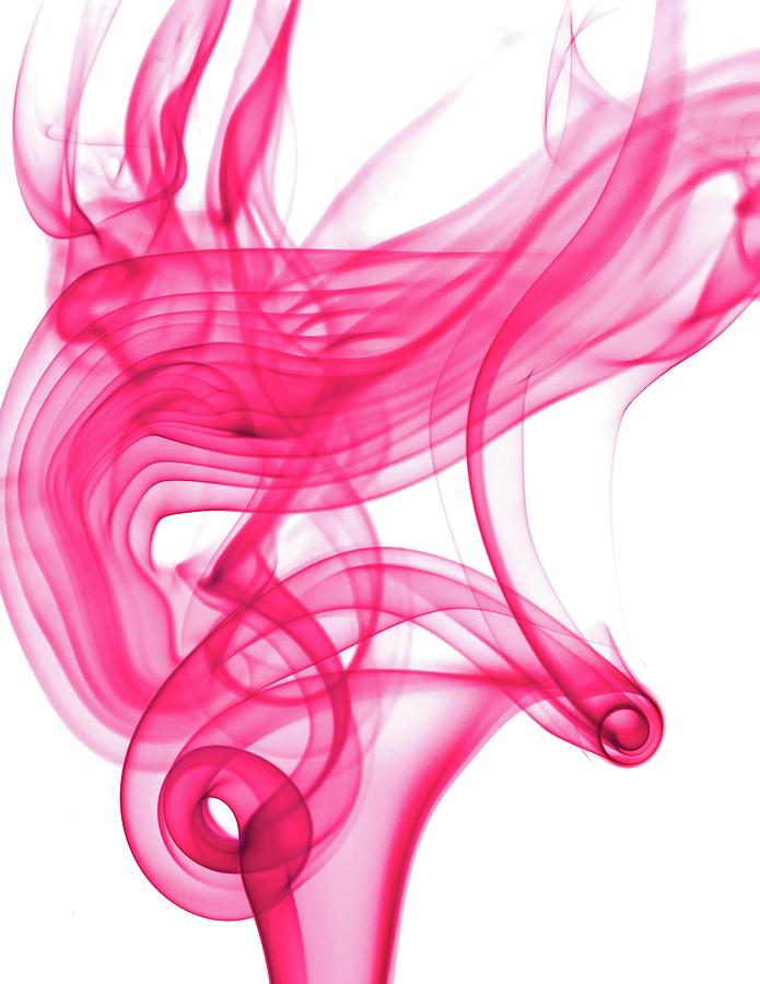 Pink smoke on white background Photograph by Hamik ArtS - Fine Art America
