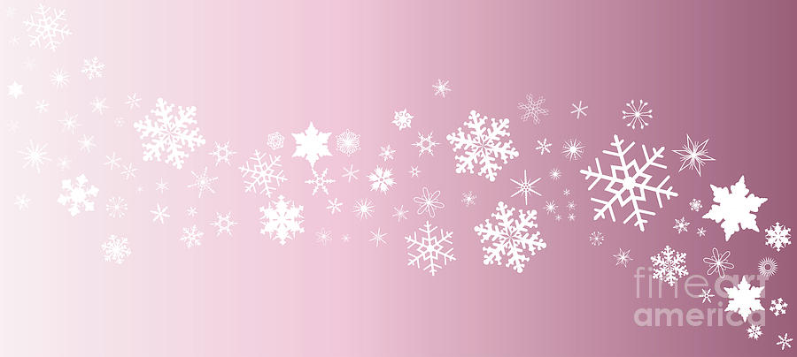 Pink Snowflake Background Digital Art by Bigalbaloo Stock - Fine ...
