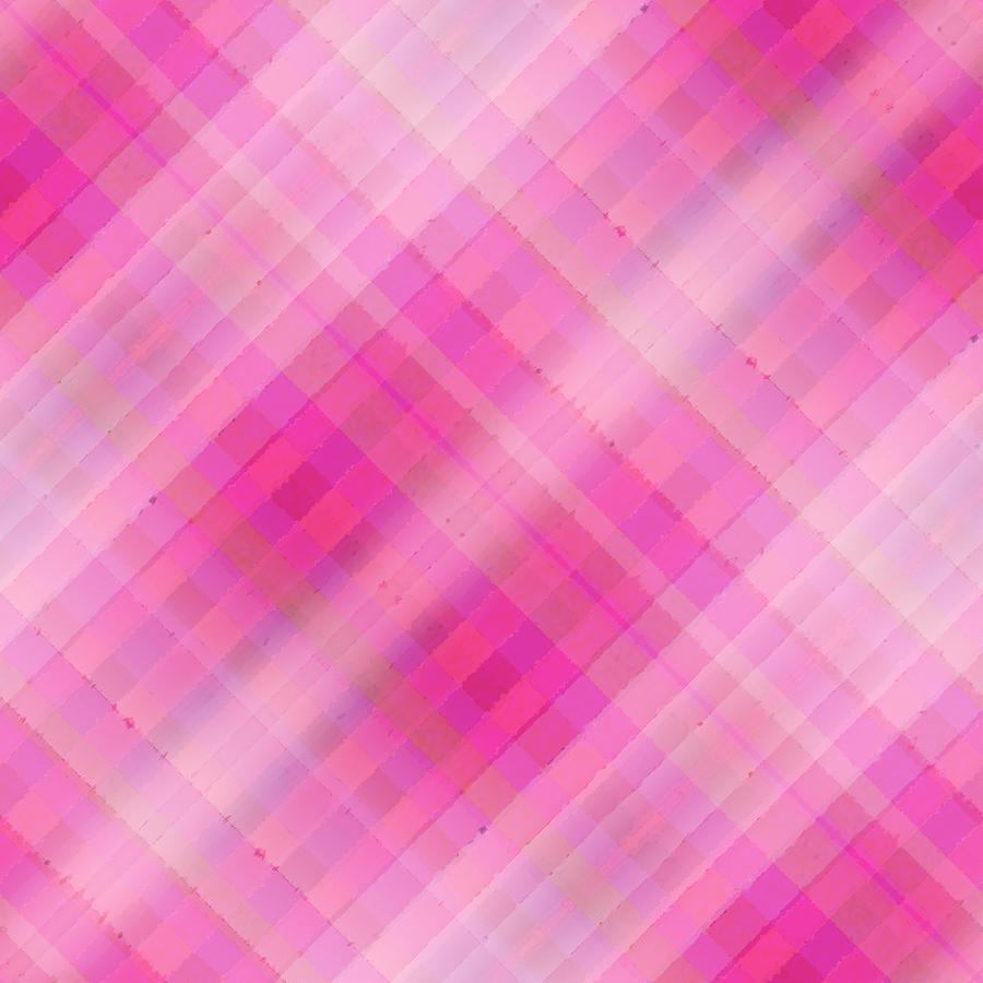 Pink Striped Pattern With Painting Texture Digital Art By Lenka Rottova 