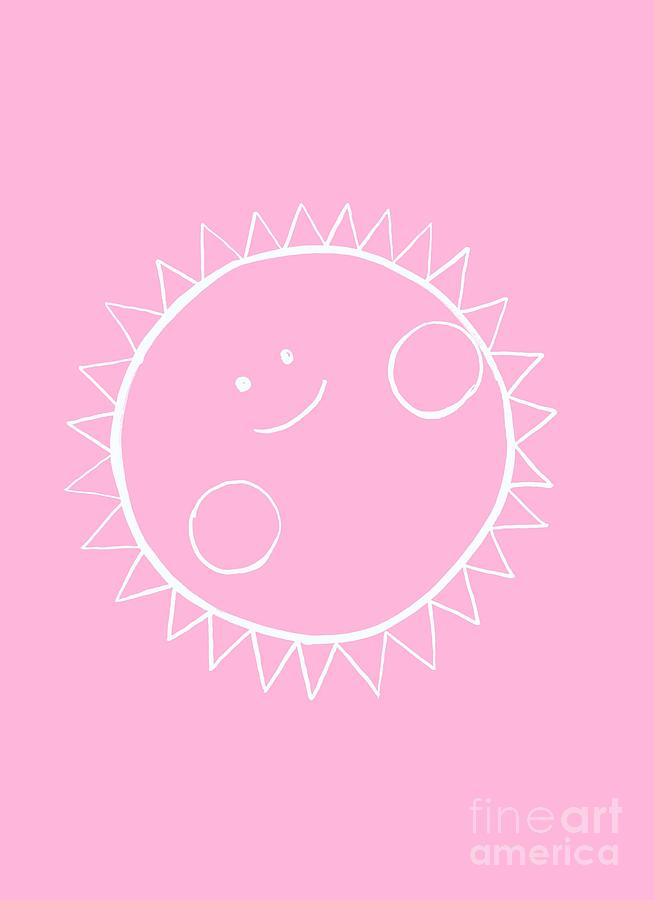 pink sun painting