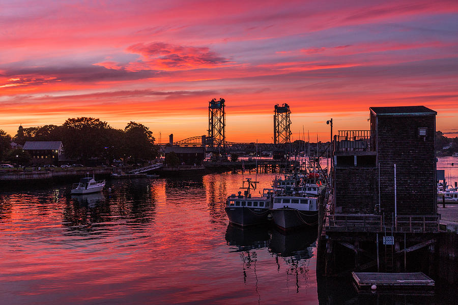 Pink Sunset From The Peirce Island Bridge Photograph By Devin Labrie 