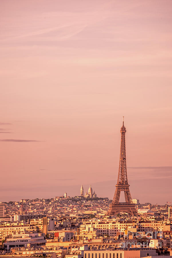 Pink Sunset In Paris Photograph by Delphimages Photo Creations