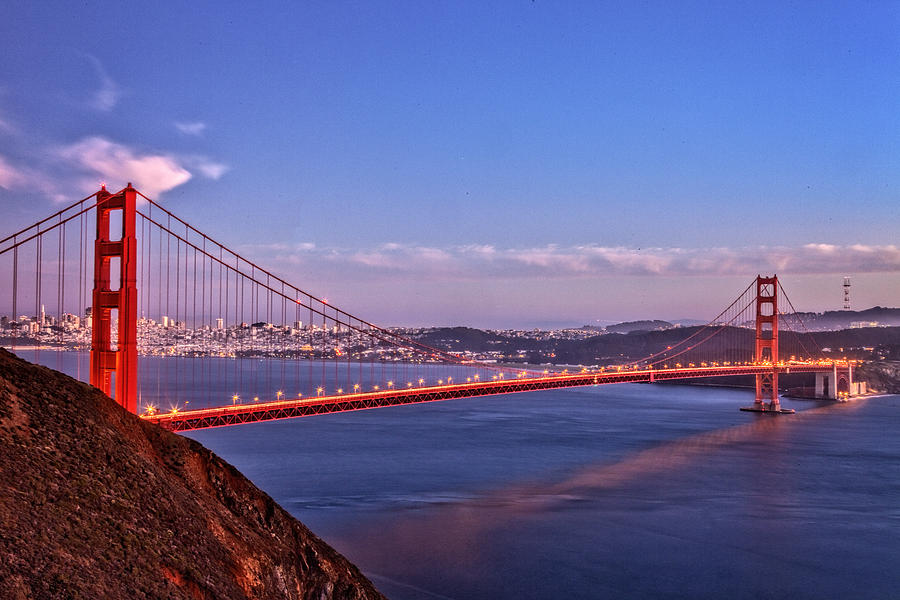 Pink Sunset in San Francisco Photograph by Diana Powell