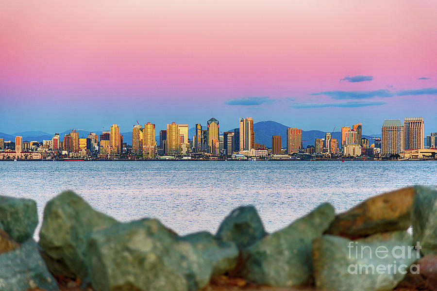 Pink Sunset Over San Diego Photograph by Art Wager Fine Art America