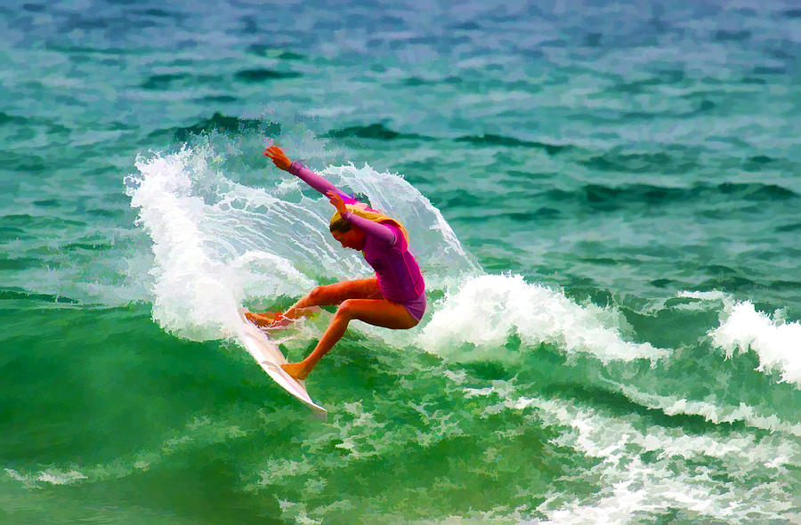 Pink Surfer Digital Art by Waterdancer