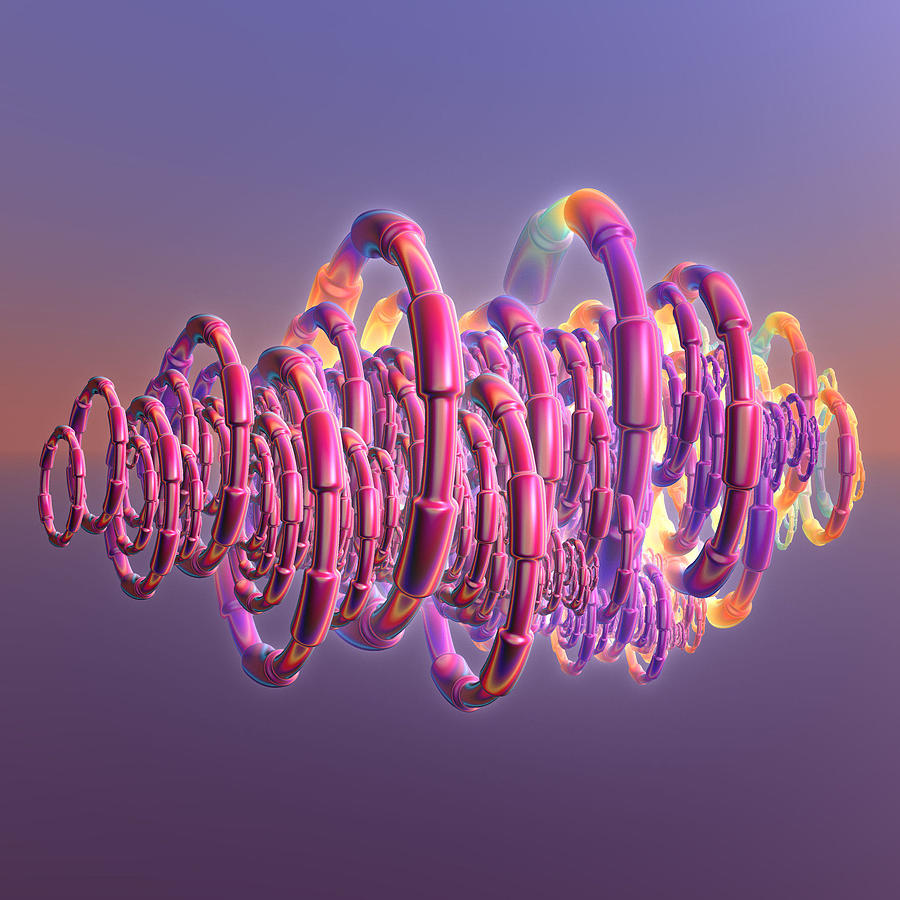 Pink Swirls Digital Art by Rosalie Scanlon