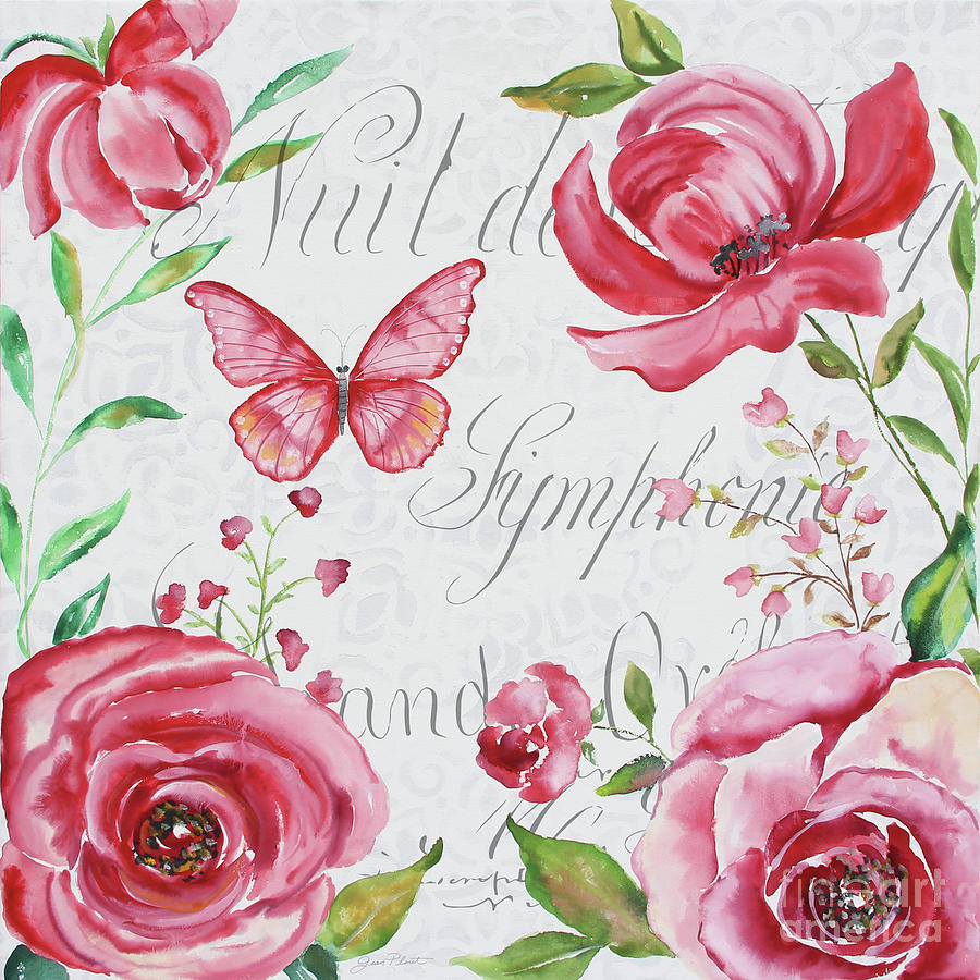 Pink Symphonie In The Garden 1 Painting by Jean Plout