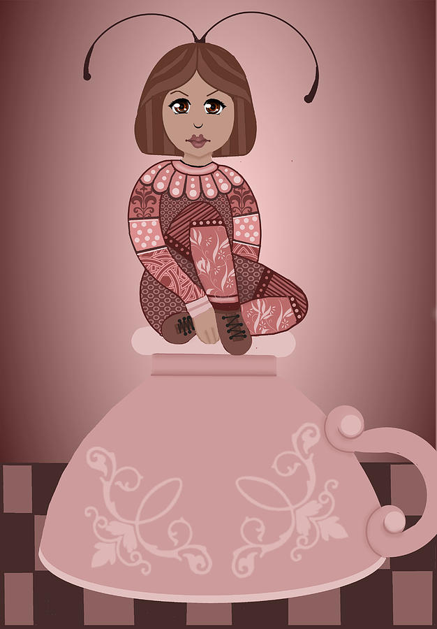 Pink Tea Cup Painting