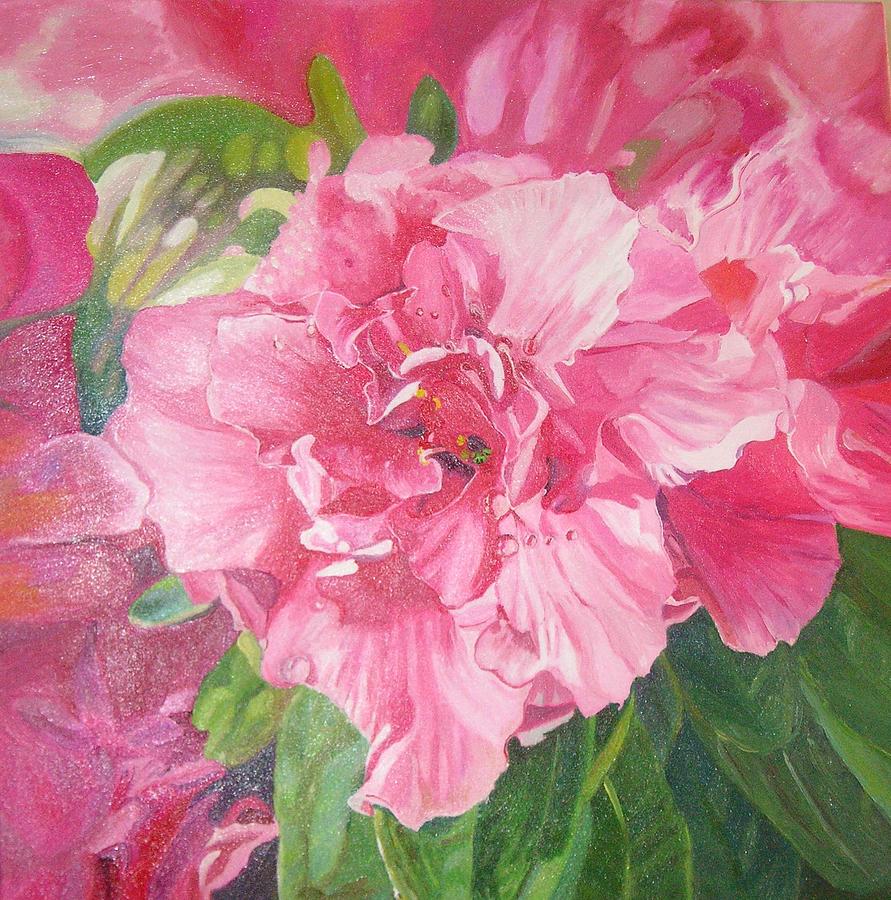 Pink Treasure Painting by Ewald Smykomsky at Gallery Cafe of Kathlin Austin