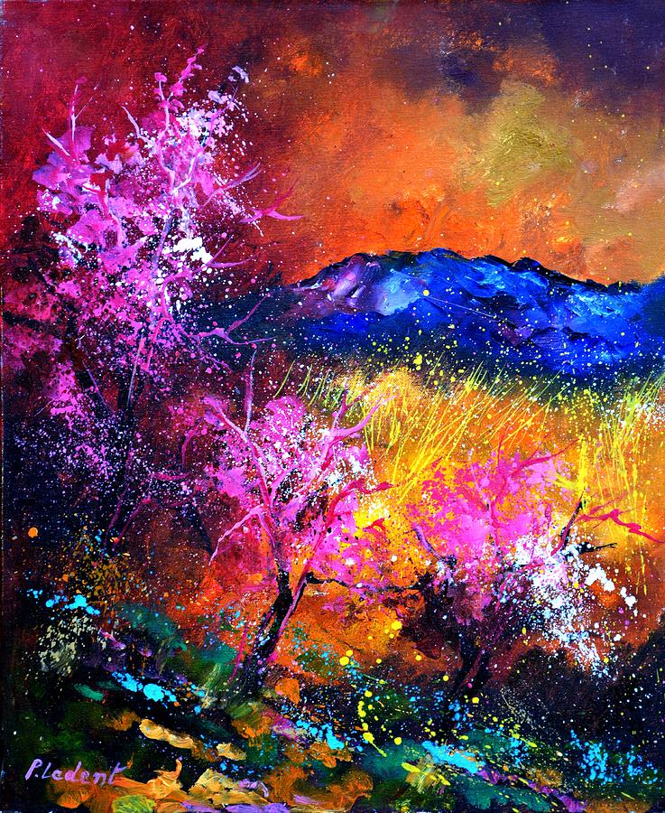 Pink trees Painting by Pol Ledent - Fine Art America