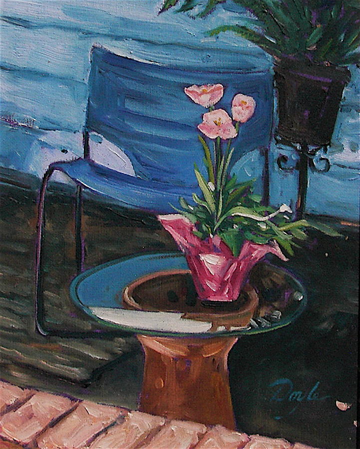 Tulips Painting - Pink Tulips by Karen Doyle Tulips Painting - Pink Tulips by Karen Doyle