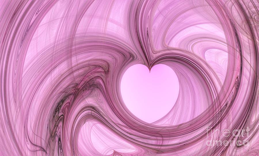 Swirl Digital Art - Pink Valentine by Abbie Shores Swirl Digital Art - Pink Valentine by Abbie Shores