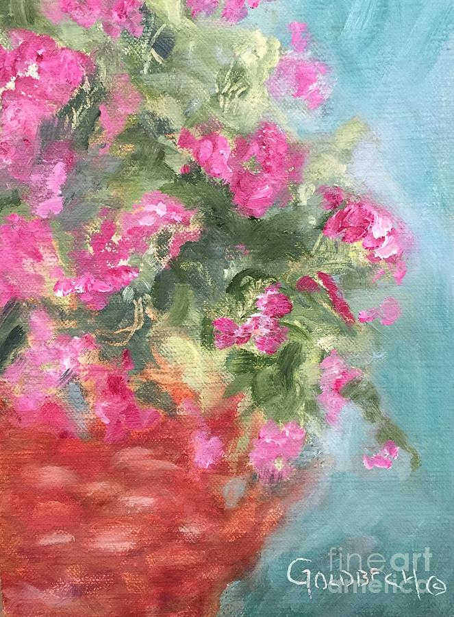 Pink Verbena Painting by Kathy Lynn Goldbach