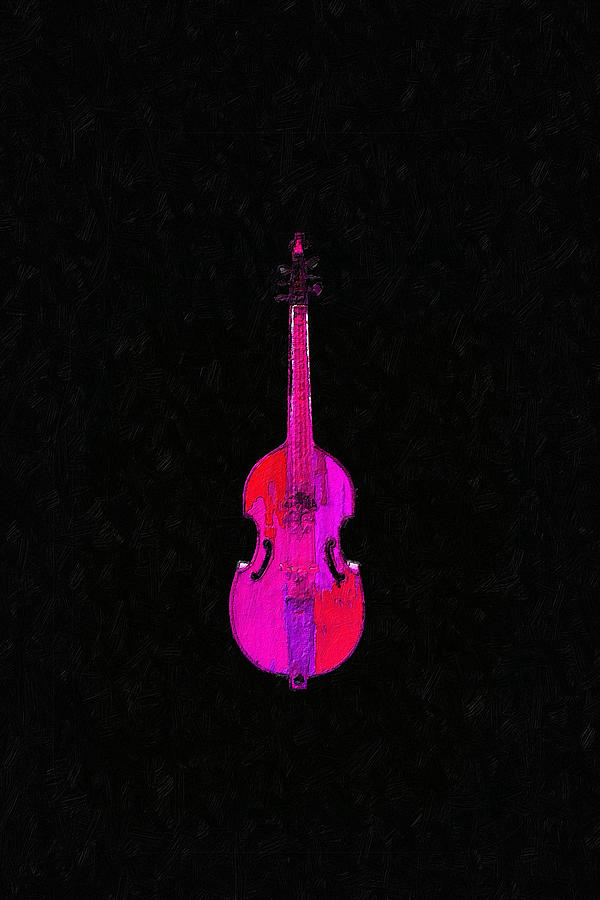 Pink Violin Painting by Tony Rubino