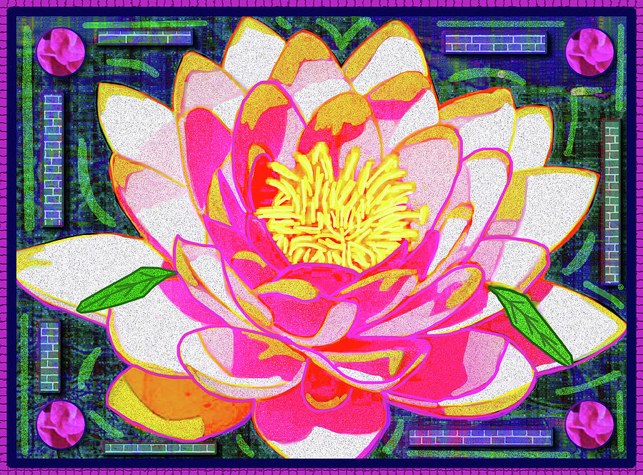 Pink Water Lily Digital Art by Rod Whyte