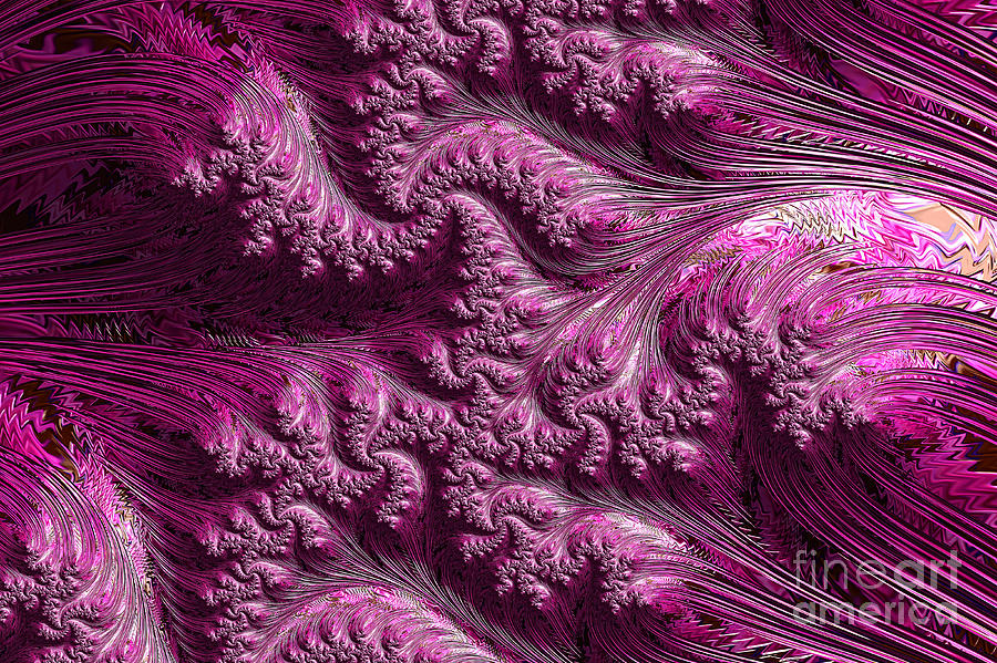 Pink Waves Digital Art by Steve Purnell