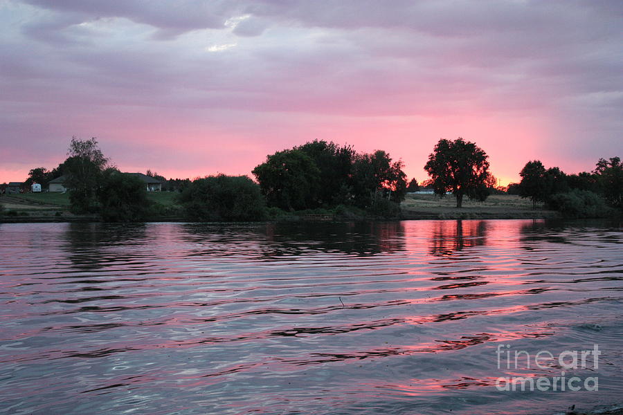 Pink Waves Sunset Photograph by Carol Groenen