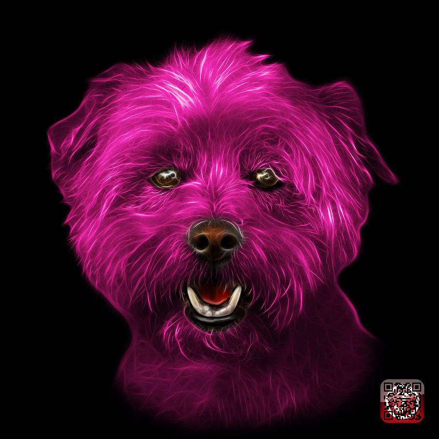 Pink West Highland Terrier Mix - 8674 - BB Mixed Media by James Ahn