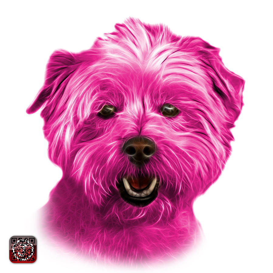 Pink West Highland Terrier Mix - 8674 - WB Mixed Media by James Ahn