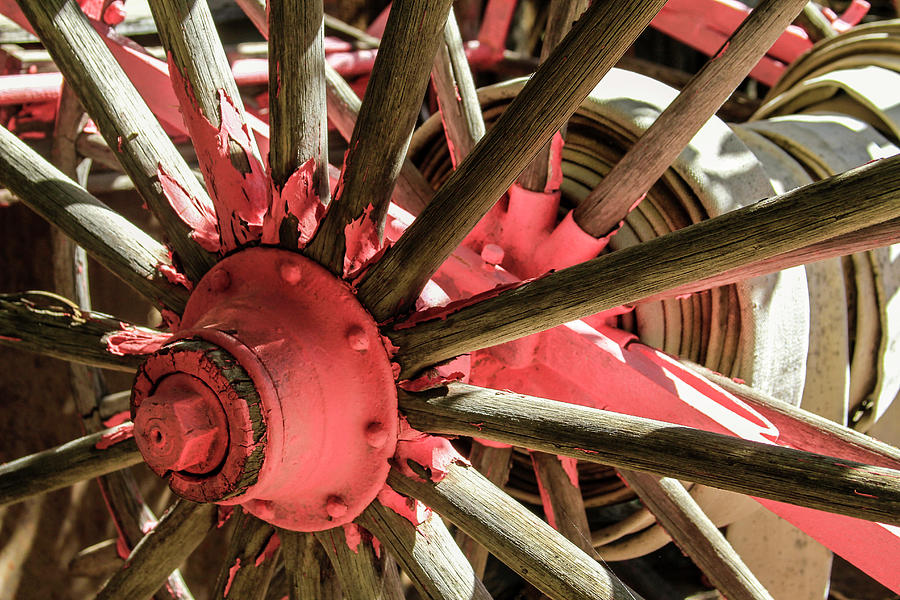 Pink Wheel Abstract 1 Photograph by Bonnie Follett