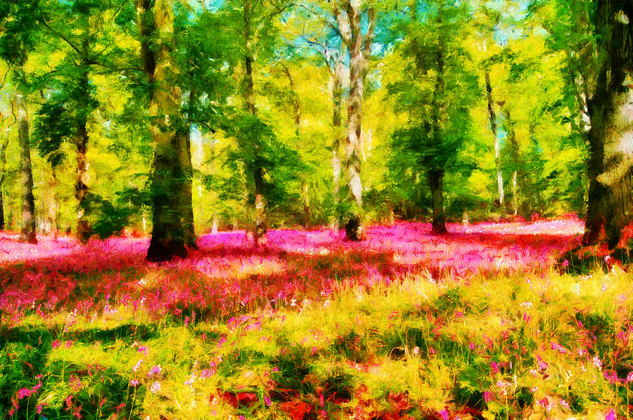 Pink woodland Digital Art by Scott Carruthers