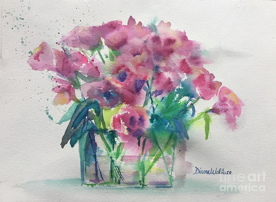 Pinks and Purples Painting by Diane Wallace