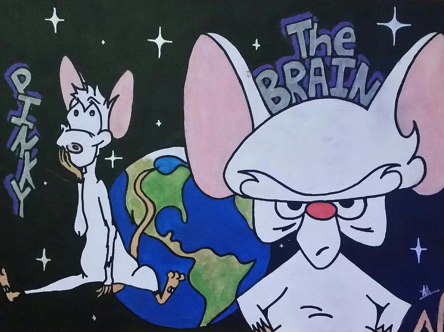 Space Painting - Pinky and The Brain by Alexis DePetro