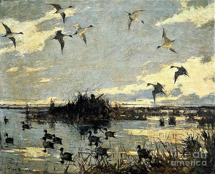 Pintails decoys Painting by Thea Recuerdo