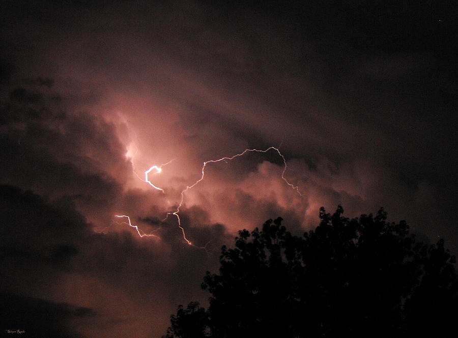 Pinwheel Lightning Photograph by Ginger Repke