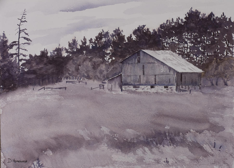 Barn Painting - Pioneer Barn by Debbie Homewood Barn Painting - Pioneer Barn by Debbie Homewood
