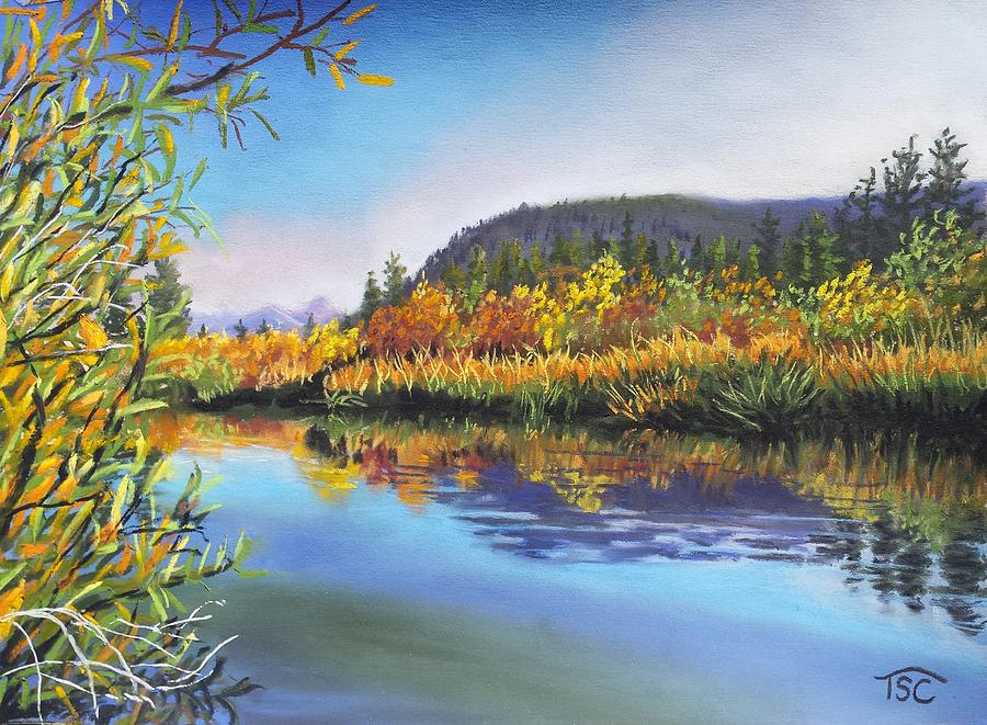 Pioneer Mountains in the Fall Painting by Tammy Crawford