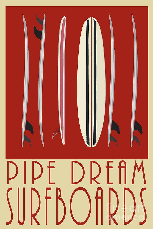 Pipe Dream Surfboards Digital Art by Edward Fielding