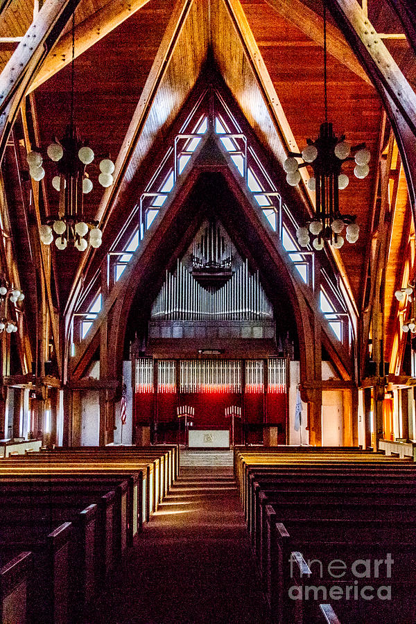 Pipe Organ in Norton Chapel Photograph by William Norton