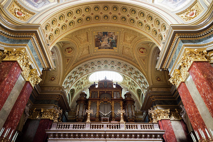 Pipe Organ in St. Stephen Basilica in Budapest Photograph by Artur Bogacki