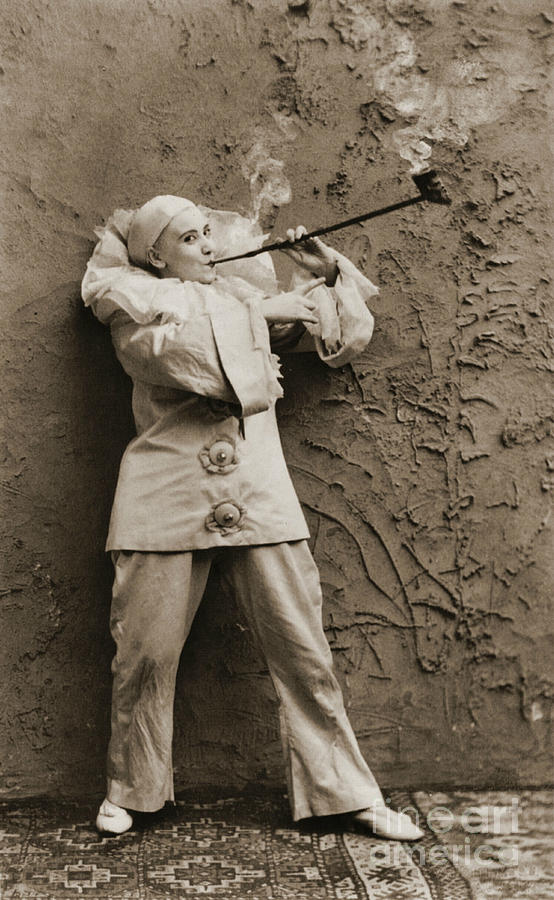 Pipe Smoking Mime 1895 Photograph by Padre Art