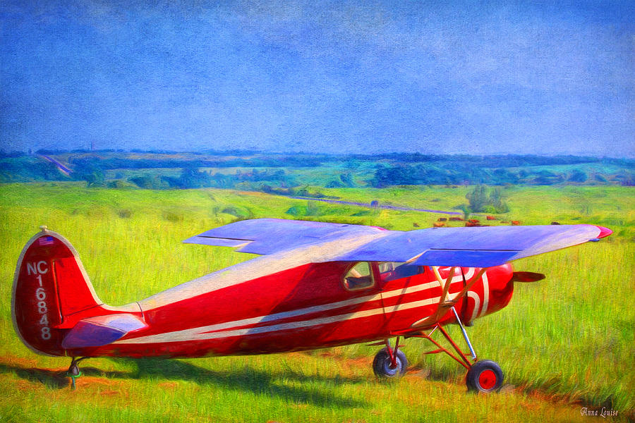 Piper Cub Airplane in Kansas Prairie Photograph by Anna Louise