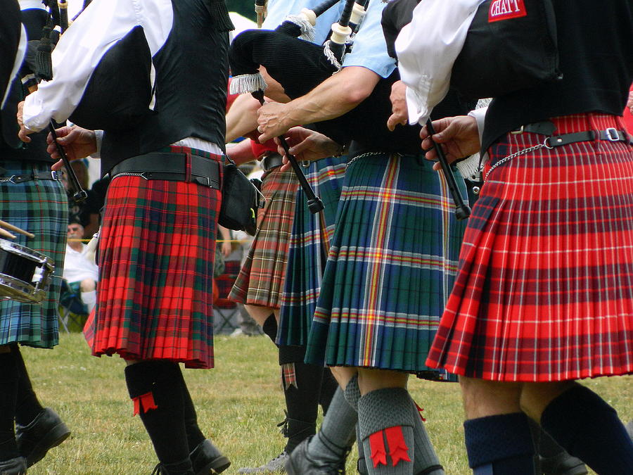 Musical Instrument Photograph - Pipes and Kilts by Kathy Barney
