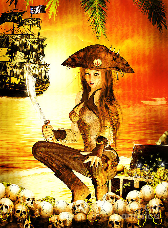 Pirate Booty Mixed Media by Alicia Hollinger