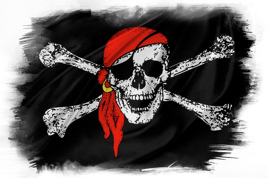 Pirate flag Photograph by Les Cunliffe