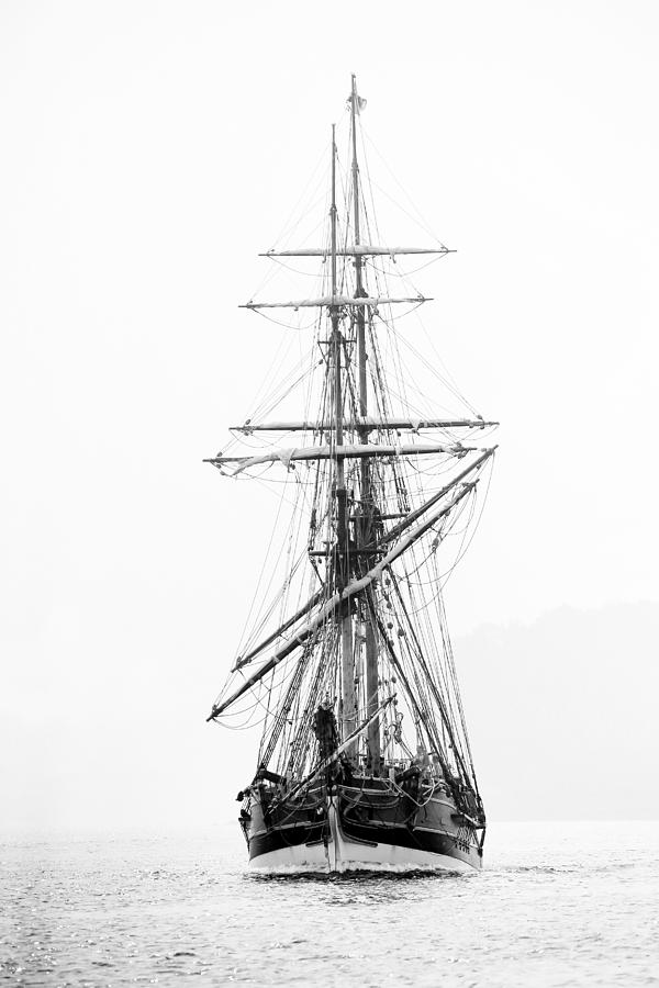 Pirate Ship Black And White Photograph by Athena Mckinzie