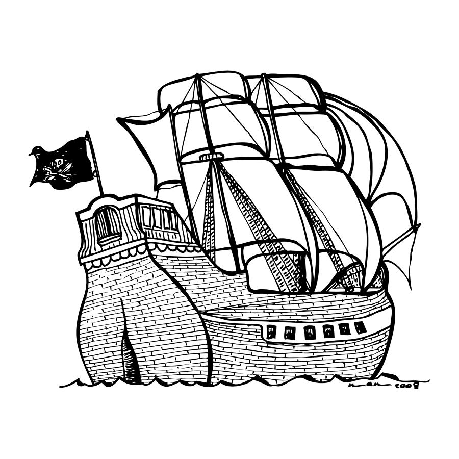 pirate ships drawings