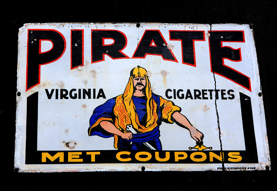 Pirate Virginia Cigarette Sign Photograph by Aidan Moran