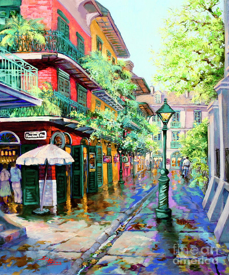 City Scene Painting - Pirates Alley - French Quarter Alley by Dianne Parks